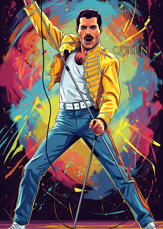 Freddie Mercury: Queen metal tablo