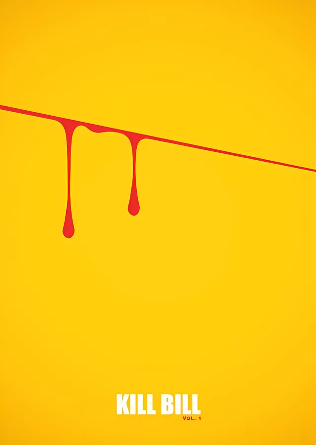 Kill Bill Vol. 1: Minimal metal tablo