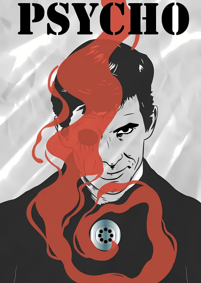 Psycho: Hitchcock metal tablo