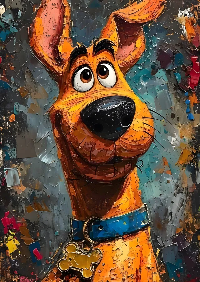 Scooby-Doo Portresi metal tablo