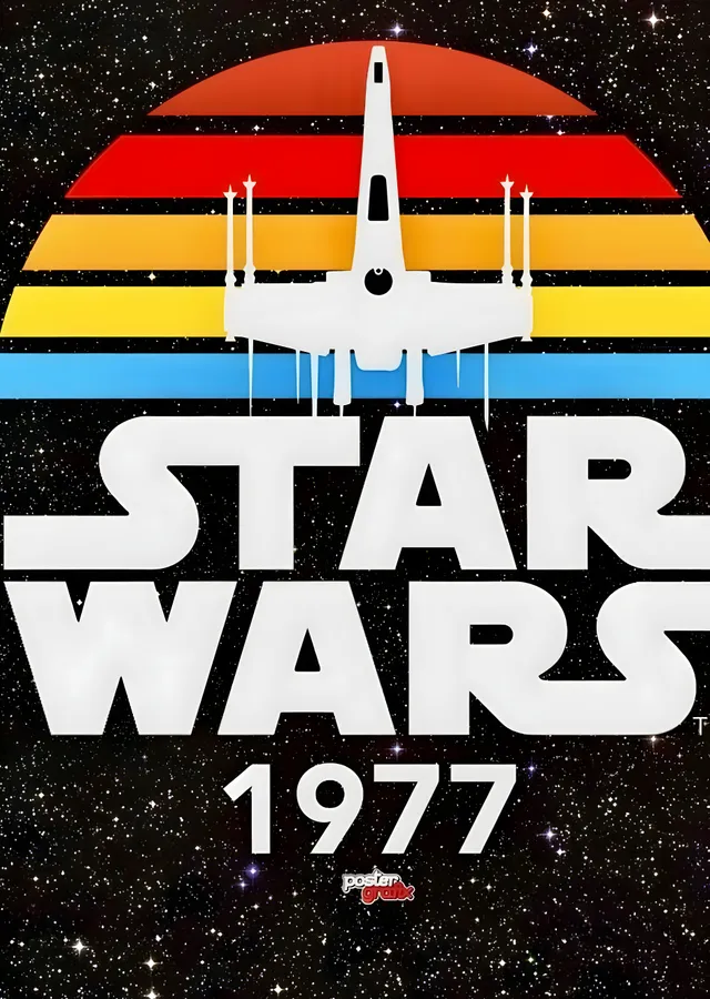 Star Wars 1977: Retro Afiş metal tablo