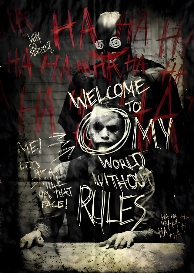 Joker: Benim Dünyama Hoş Geldiniz metal tablo