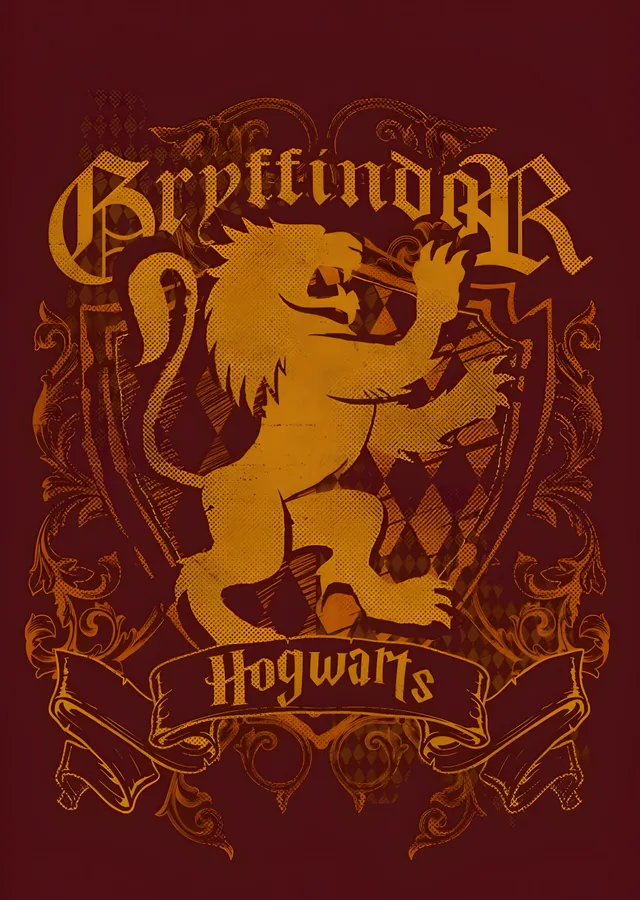 Gryffindor: Hogwarts Arması metal tablo