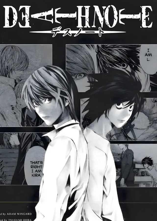 Death Note: Light Yagami ve L metal tablo