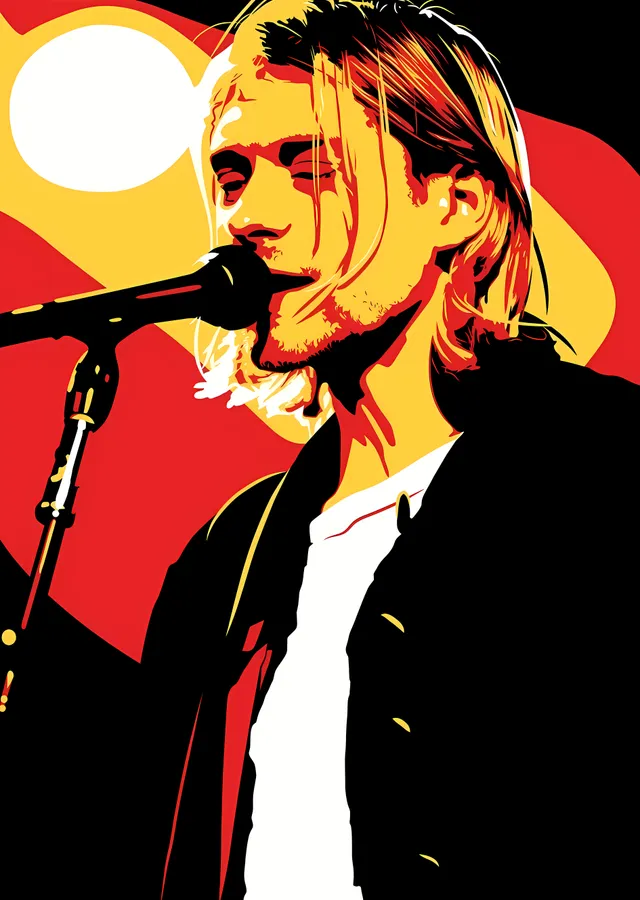 Kurt Cobain: Sahnede metal tablo