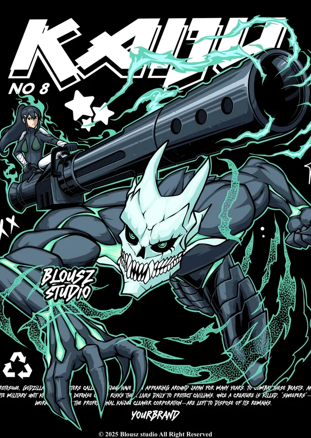 Kaiju No 8 metal tablo