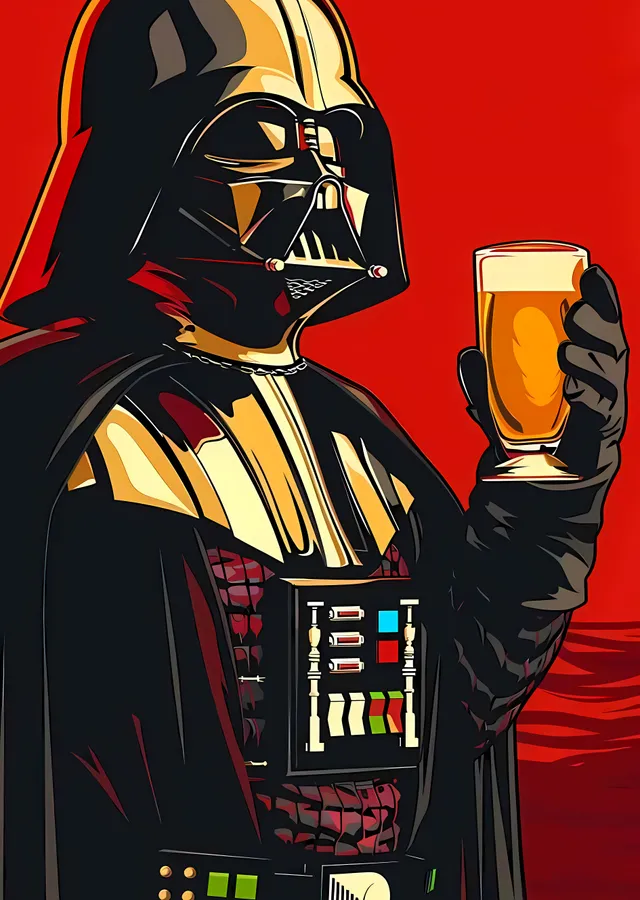 Darth Vader: Bira Molası metal tablo