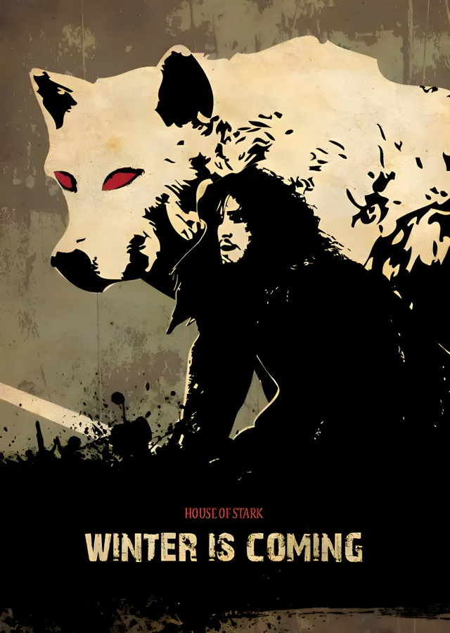 House Stark: Winter is Coming metal tablo