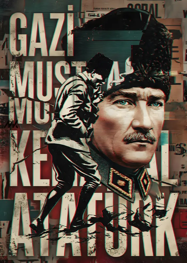Gazi Mustafa Kemal Atatürk metal tablo