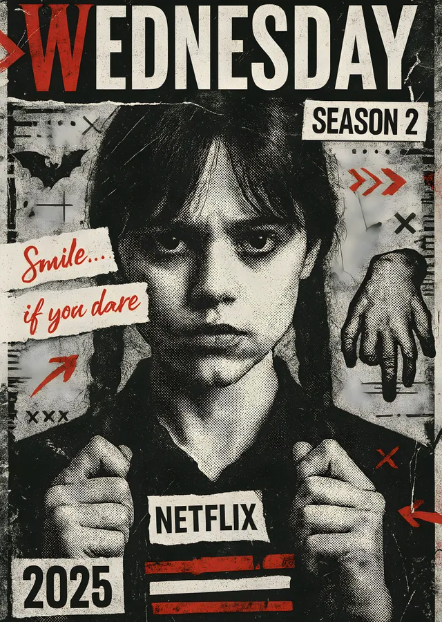 Wednesday: 2025'e Hazırlık metal tablo