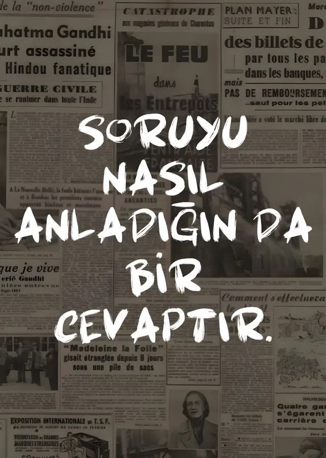 Soruyu Nasıl Anladığın da Bir Cevaptır metal tablo