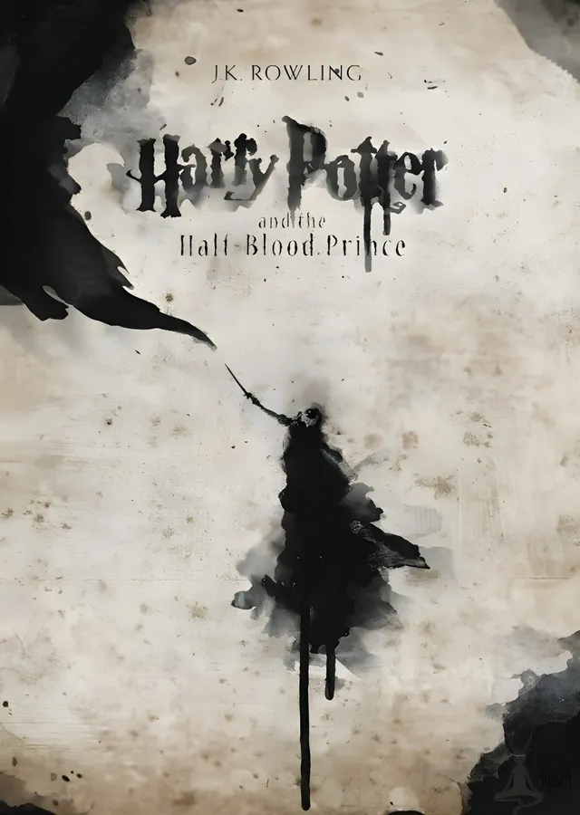 Su Lekeli Kâğıt Tasarım - Harry Potter and the Half-Blood metal tablo