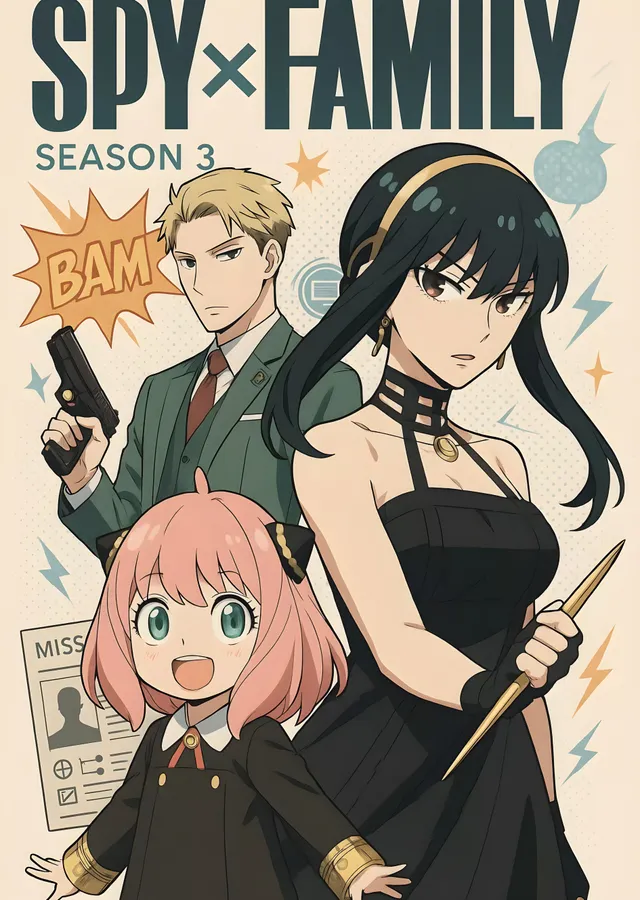 Spy x Family Season 3 metal tablo