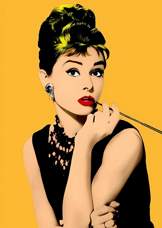 Audrey Hepburn: Tiffany Esintisi metal tablo