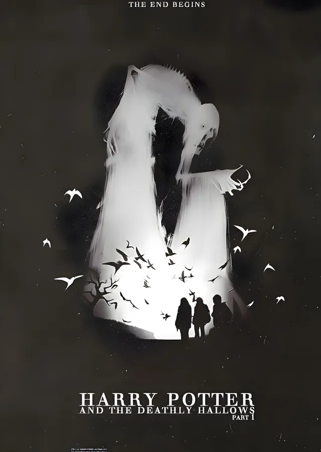 Harry Potter and the Deathly Hallows: Part 1 - Siyah Beyaz metal tablo