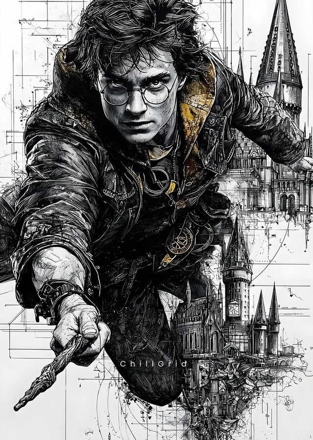 Harry Potter: Büyülü Uçuş metal tablo