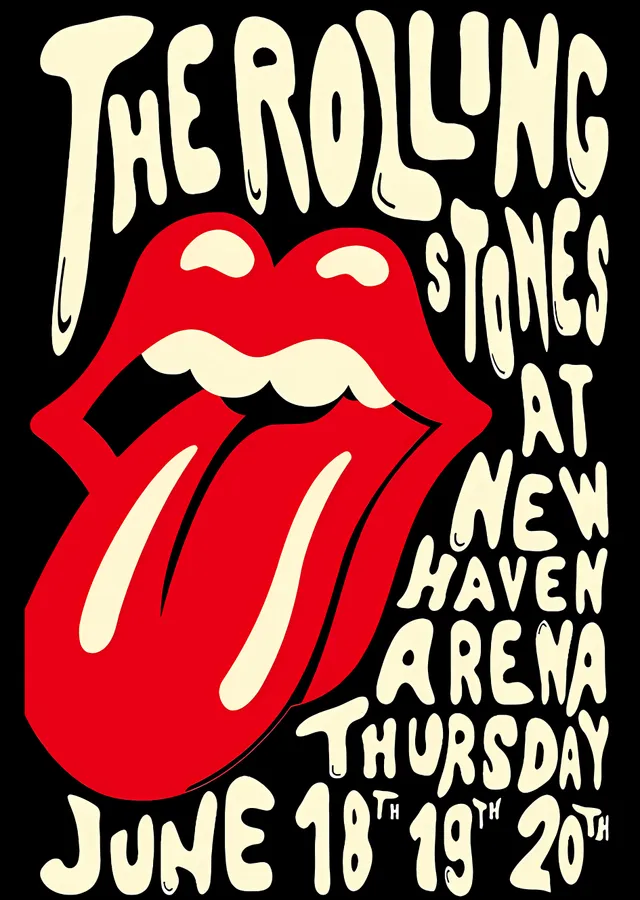 The Rolling Stones: New Haven Arena 1964 metal tablo