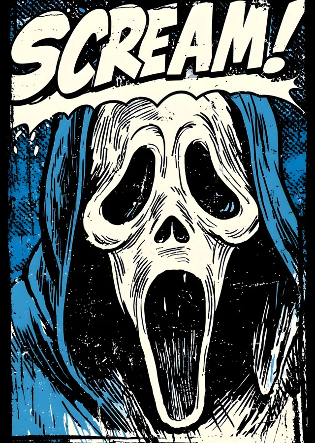 Scream: Korku Filmi Maskesi metal tablo