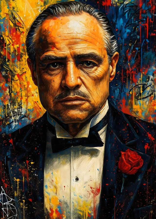 The Godfather: Graffiti Portre metal tablo