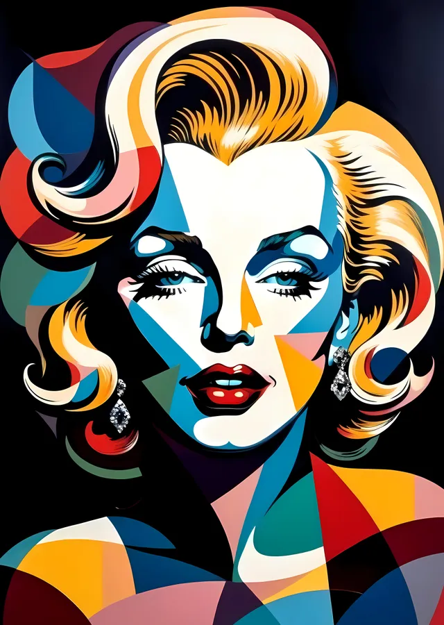 Marilyn Monroe: Renkli Portre metal tablo
