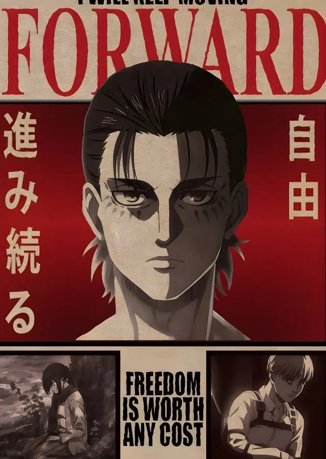 Attack on Titan: Freedom Is Worth Any Cost metal tablo
