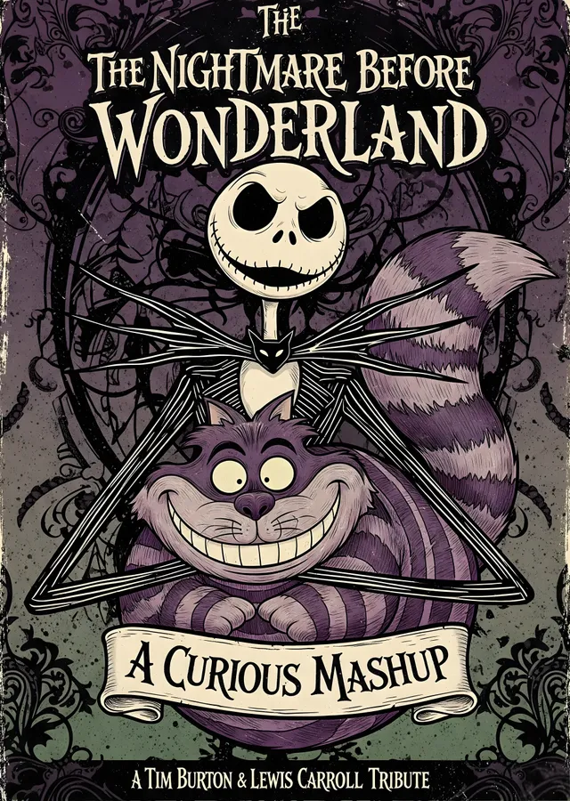 The Nightmare Before Wonderland metal tablo