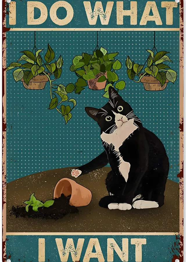 Smokin Kedi: I Do What I Want metal tablo