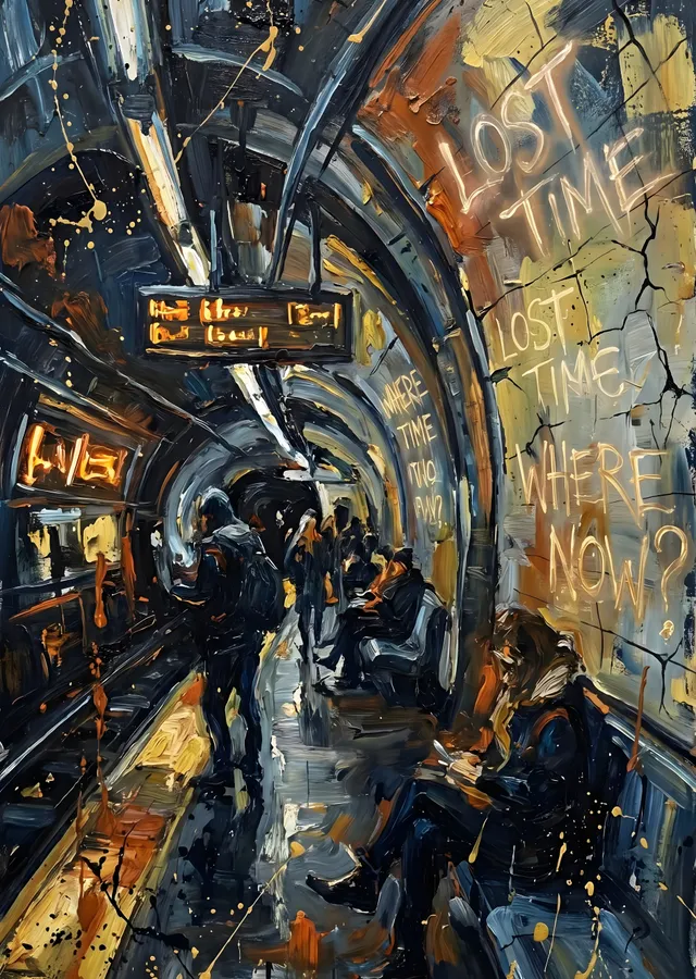 Kayıp Zaman: Metro Tüneli metal tablo