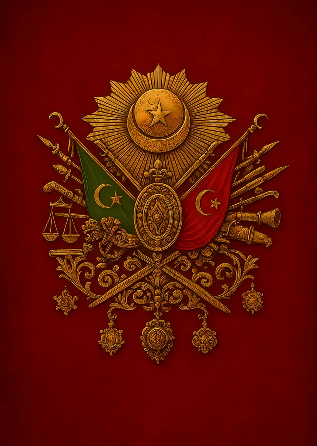 Osmanlı Arması metal tablo