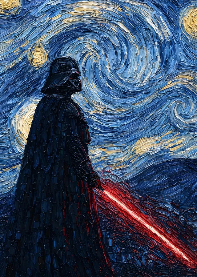 Darth Vader: Yıldızlı Gece metal tablo