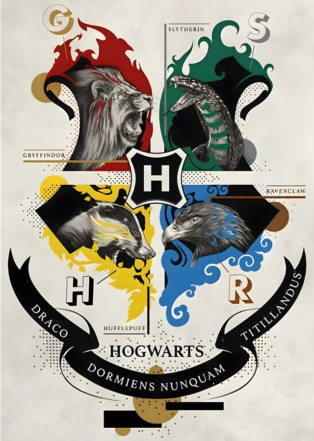 Hogwarts: Birlikten Güç Doğar metal tablo