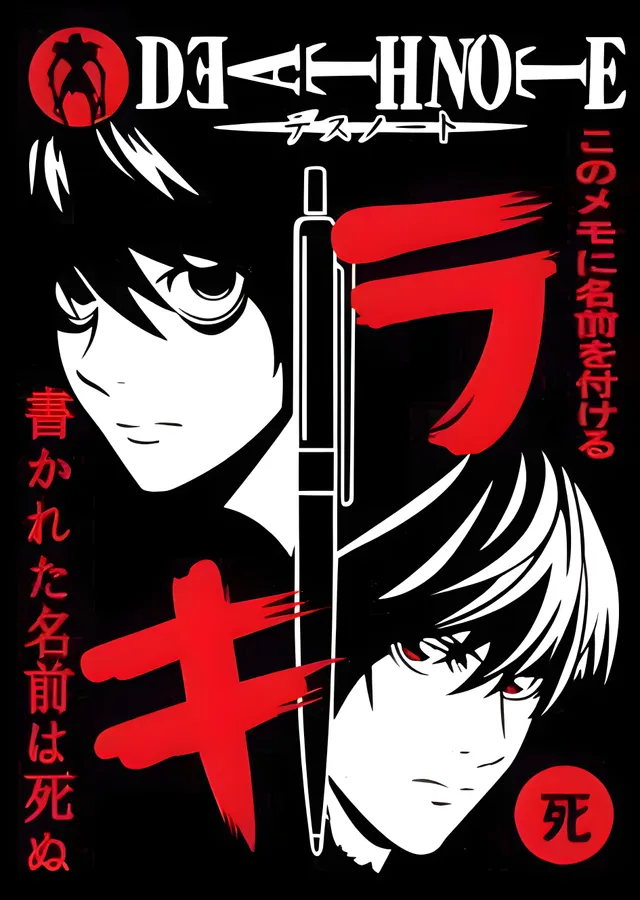 Death Note: L ve Light metal tablo