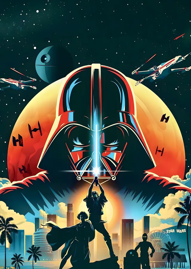 Star Wars: Vader Düellosu metal tablo