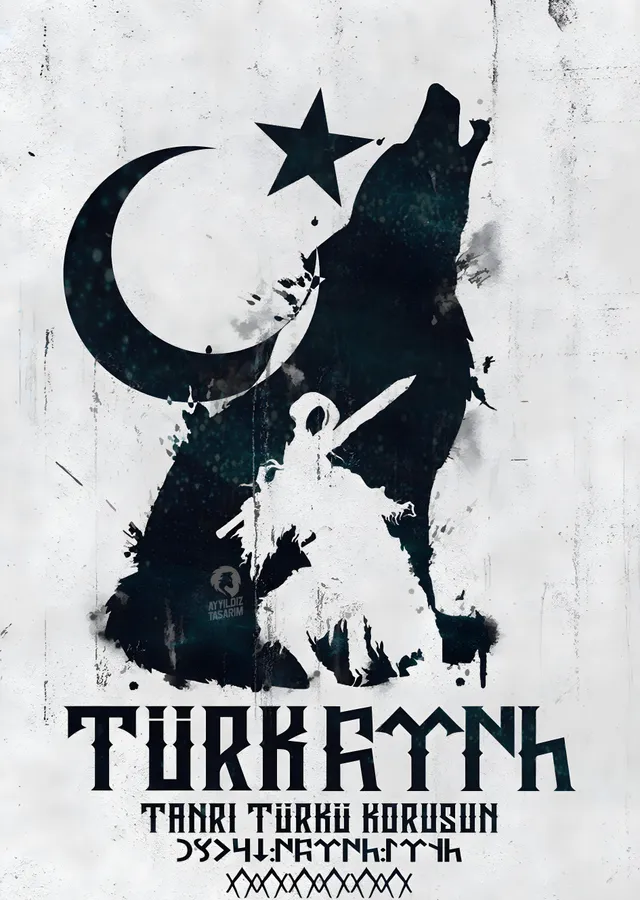 Tanrı Türk'ü Korusun metal tablo