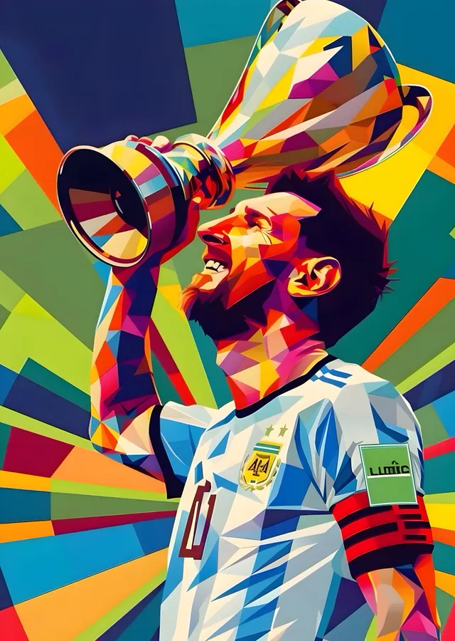 Lionel Messi: Kupa metal tablo