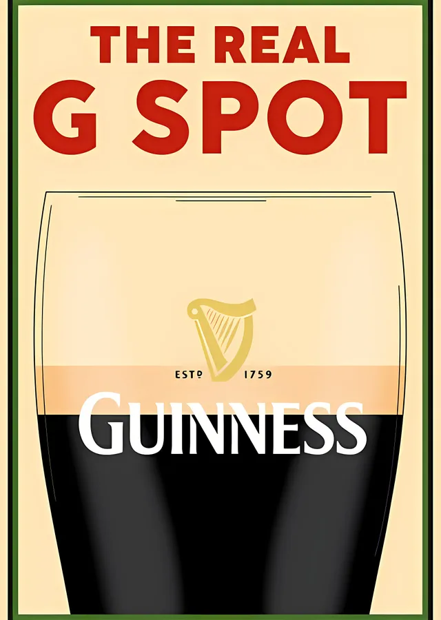 The Real G Spot Guinness metal tablo