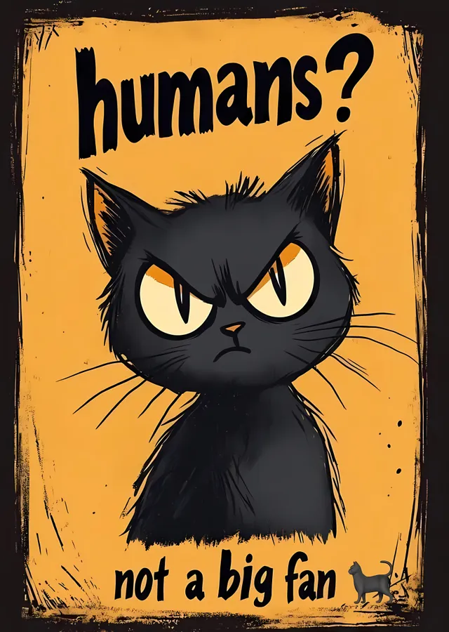 Humans? Not a Big Fan metal tablo