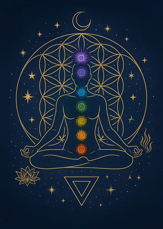 Chakra Alignment & Sacred Geometry metal tablo