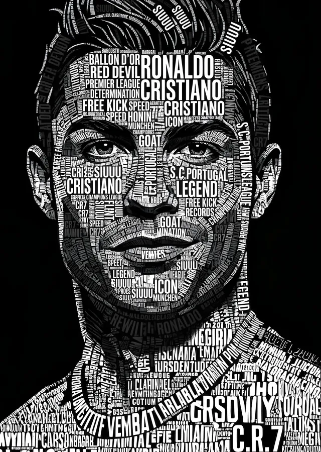 Cristiano Ronaldo: Kararlılığın Tanımı metal tablo