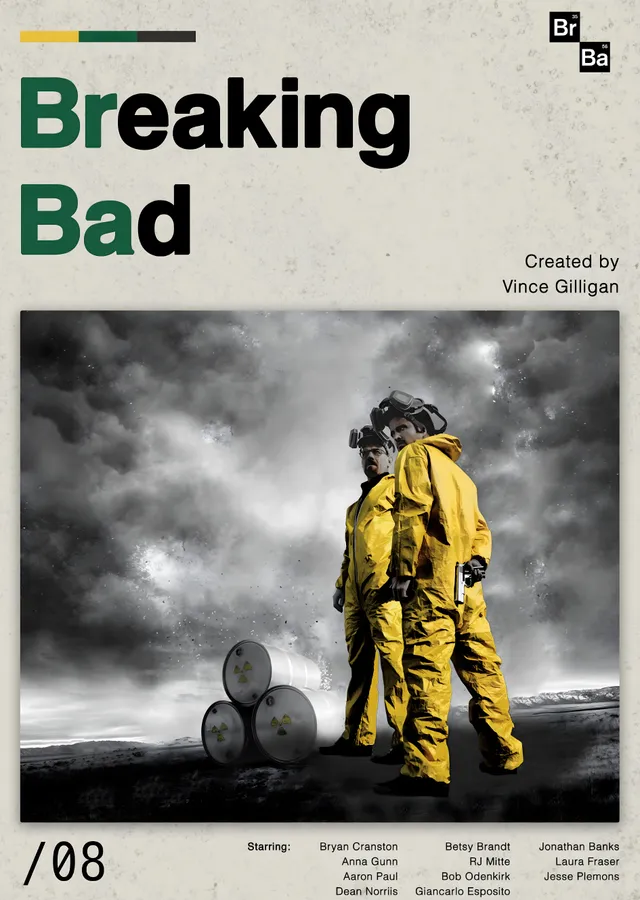 Breaking Bad: Çölün Kimyagerleri metal tablo