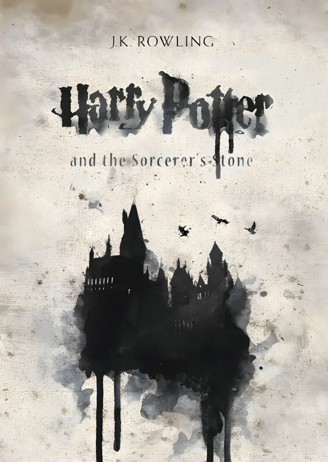 Su Efektili Siyah Bina - Harry Potter and the Sorcerer's metal tablo