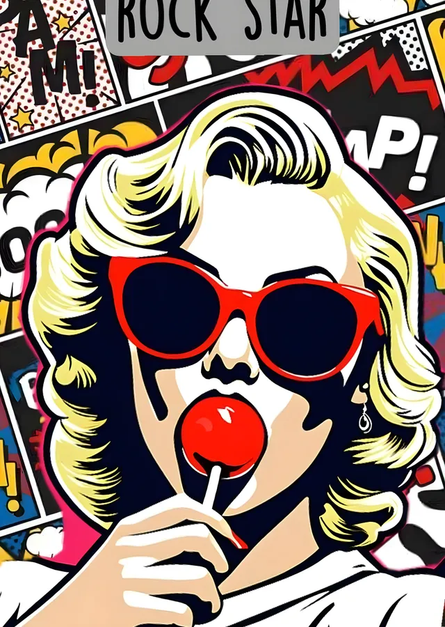 Marilyn Monroe: Lolipoplu Pop Art metal tablo