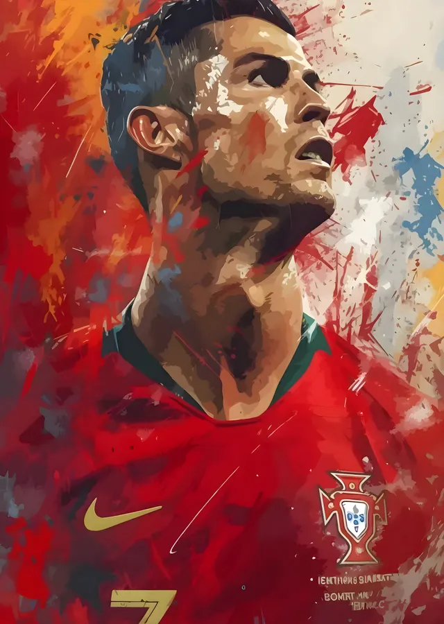 Cristiano Ronaldo: Portekiz Yıldızı metal tablo