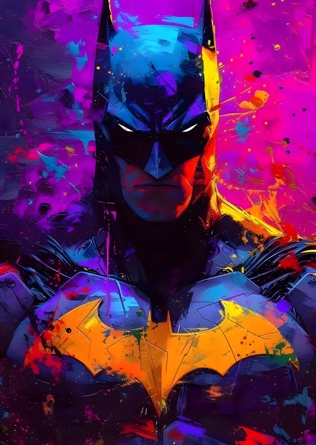 Batman: Neon Sanat metal tablo