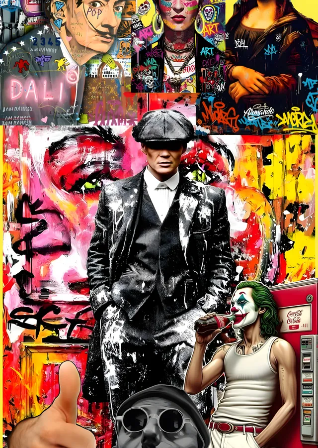 Joker: Pop Art Kolaj metal tablo