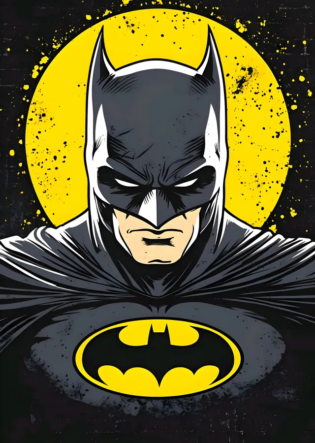 Batman: Aydınlık Arka Planlı metal tablo