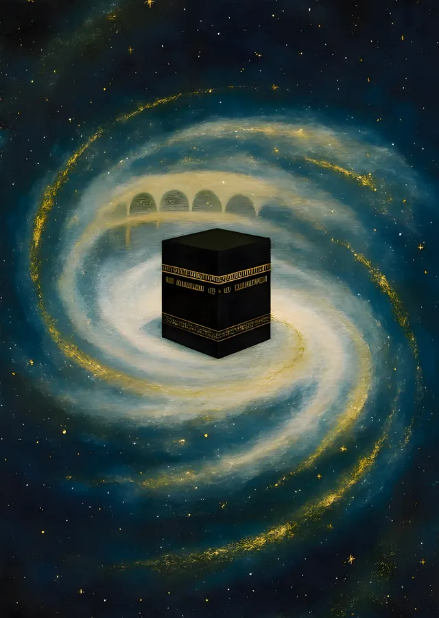 Kabe-i Muazzama: Kozmik Yolculuk metal tablo