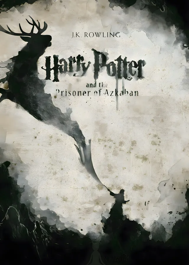 Harry Potter ve Azkaban Tutsağı - Beyaz Fondaki Siluet metal tablo