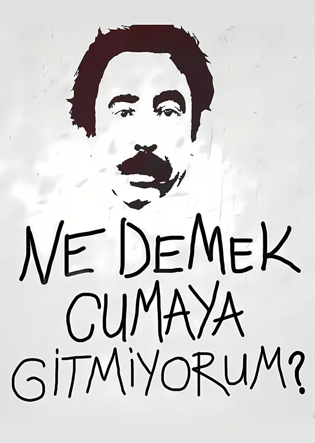 Ne Demek Cumaya Gitmiyorum? metal tablo