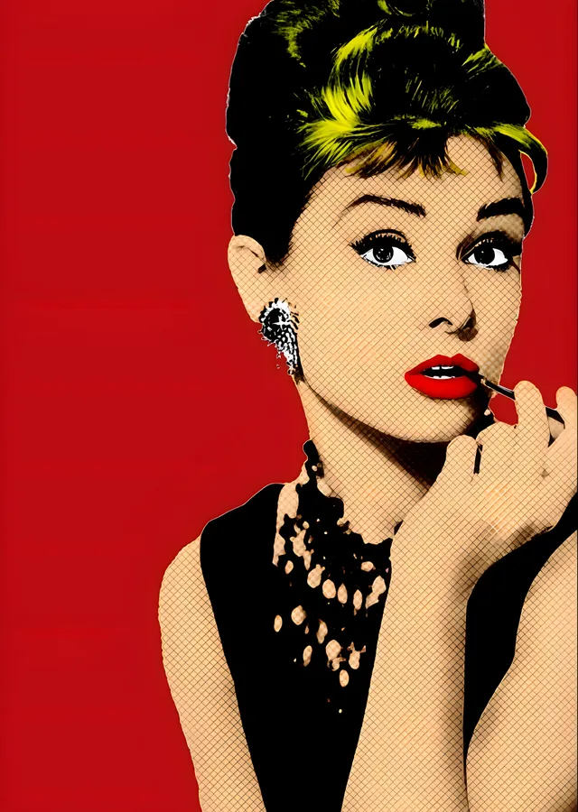 Audrey Hepburn: Kahvaltıda Mücevherler metal tablo